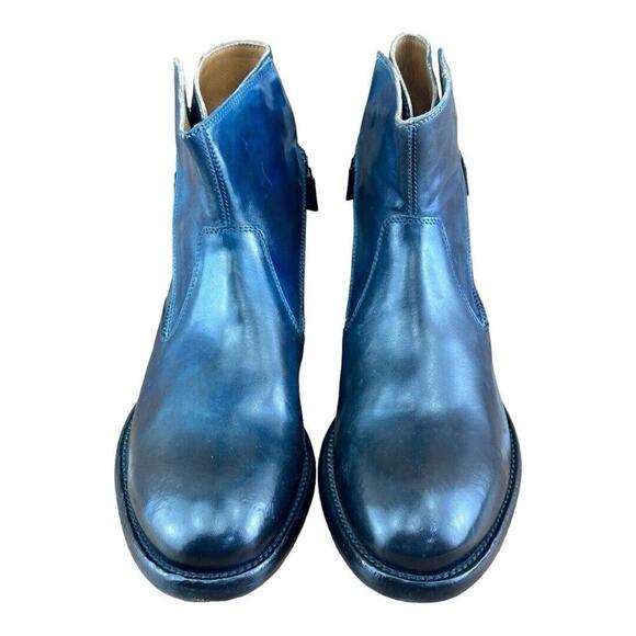 JO GHOST Men Chelsea Boots Leather High-quality  blue  Fashion Business … main image 6